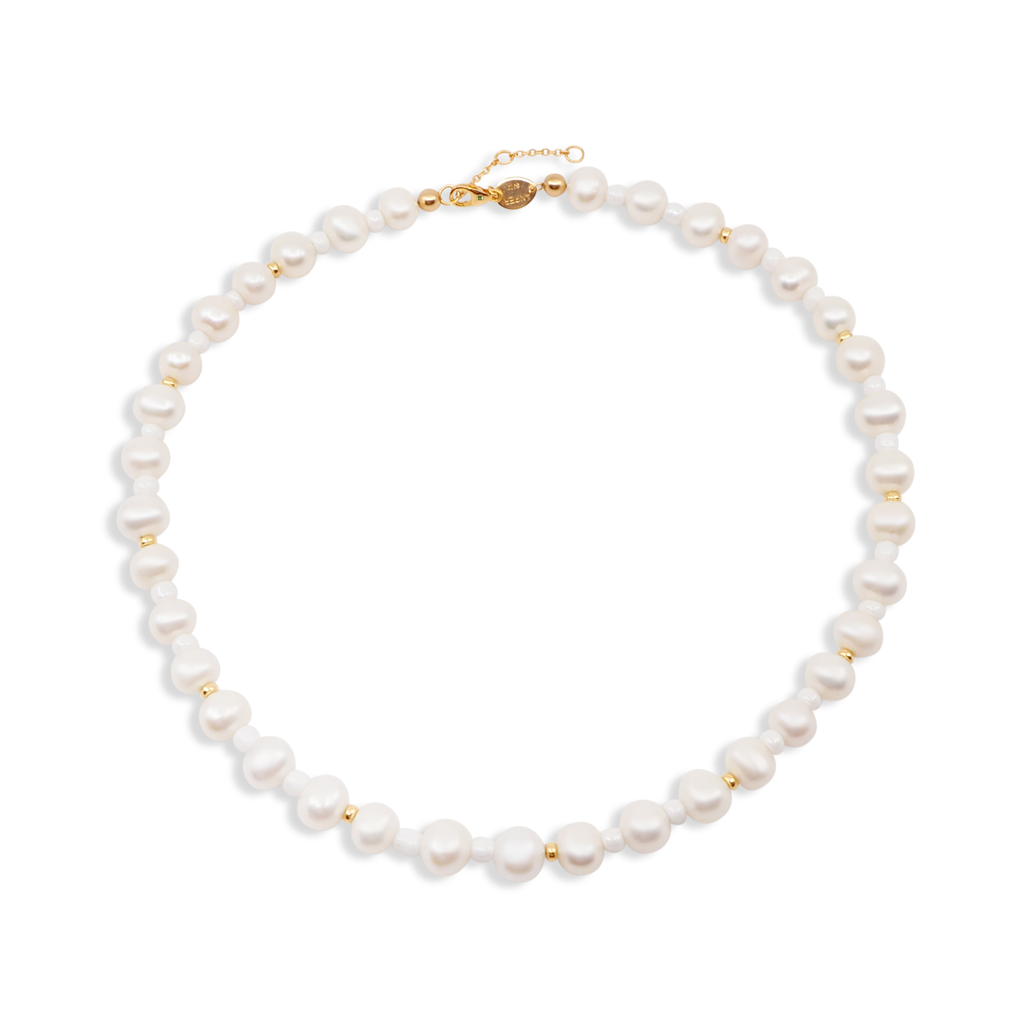 Collier choker perle or