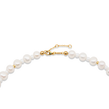 Collier choker perle or