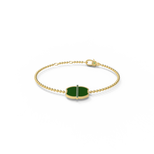 Chaînette monogramme émail vert