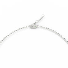 Collier monogramme émail noir