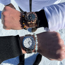 Bracelet Macramé Aïgue-marine, Howlite facettée, Pierre de lune, Cristaux, Argent, Diamant