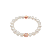 Bracelet Élastique en Perle, Diamant rose