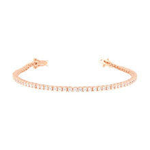 Bracelet rivière rose doré griffe 2mm